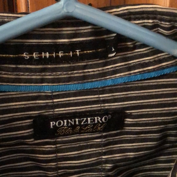 ✅ 3/20$ Men Jacket (chemise) Black And White Stripped Size Large - Picture 3 of 3